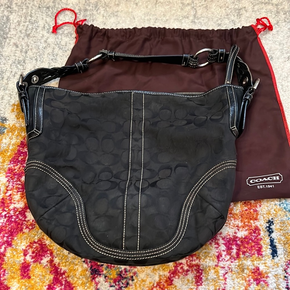 Used black Medium Coach bag
